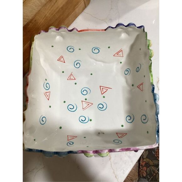 Studio Designworks Handpainted Ceramic Joy Cats Serving Bowl 1990 - Picture 4 of 9